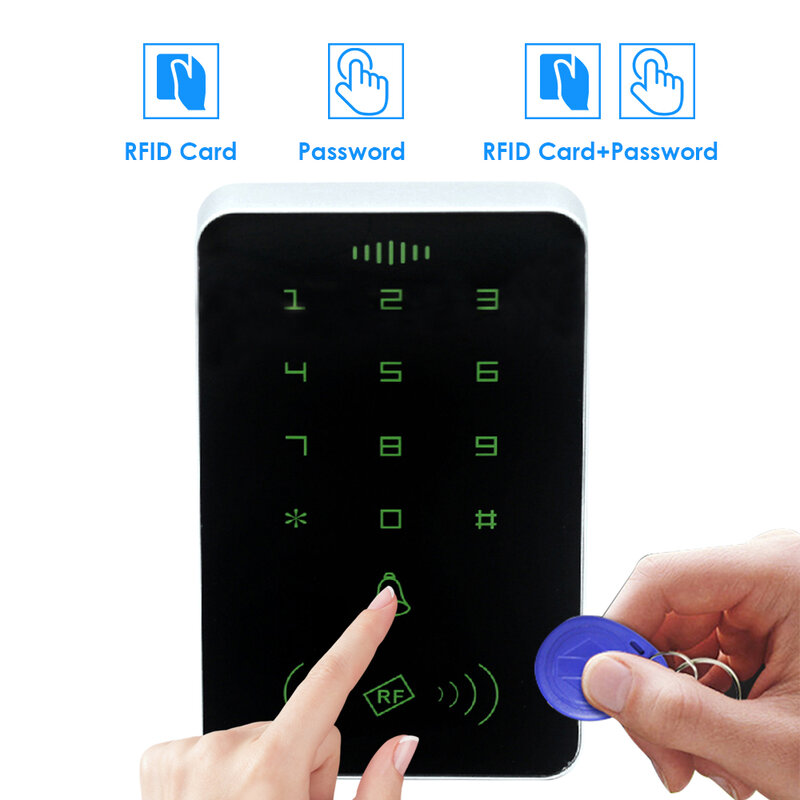 125Khz RFID ดิจิตอล Keypad Access Control ประตูล็อค Controller RFID Keypad Access Reader ไม่มี Backlight