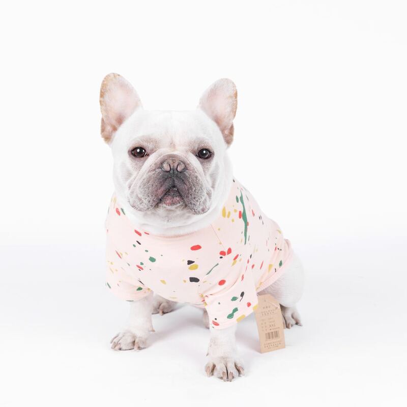 2021 printemps nouveau chien t-shirt décontracté chien t-shirt en pur coton pour animaux de compagnie t-shirt dernières teddy, vêtements pour animaux de compagnie