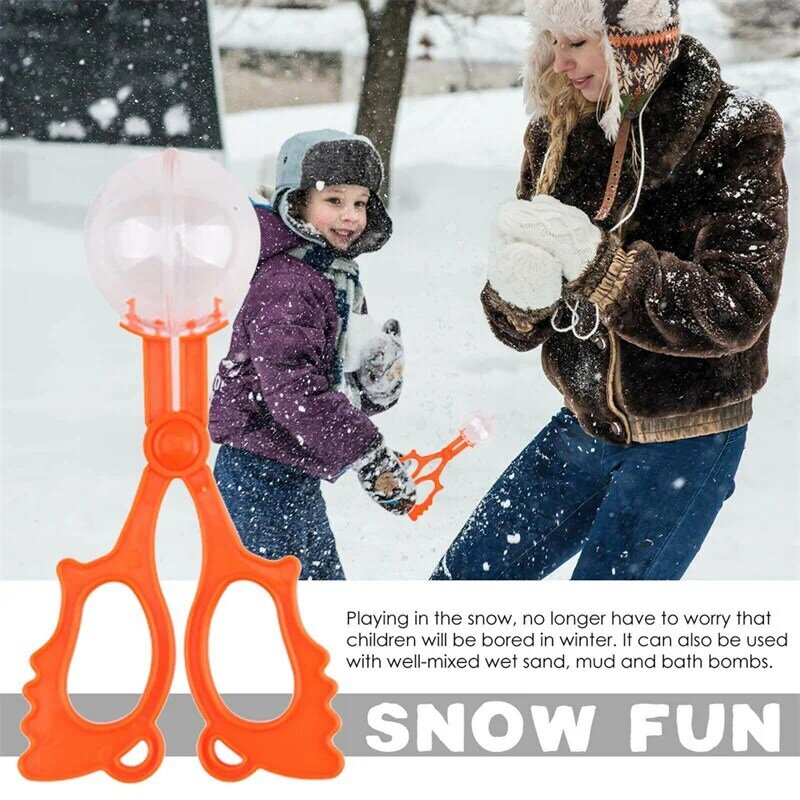 Molde de neve snowball maker clipe neve areia molde ferramenta brinquedo para crianças ao ar livre inverno segurança dos desenhos animados pinguim diversão esportes