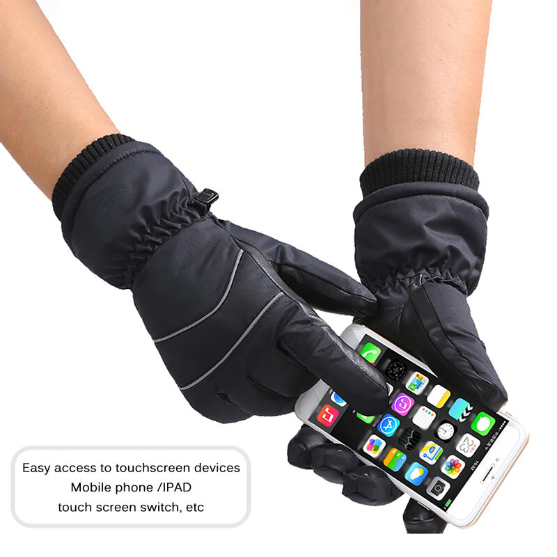 Guantes Térmicos de dedo completo para esquí con pantalla táctil Unisex, guantes cálidos de invierno para ciclismo, bicicleta, Camping, senderismo y motocicleta