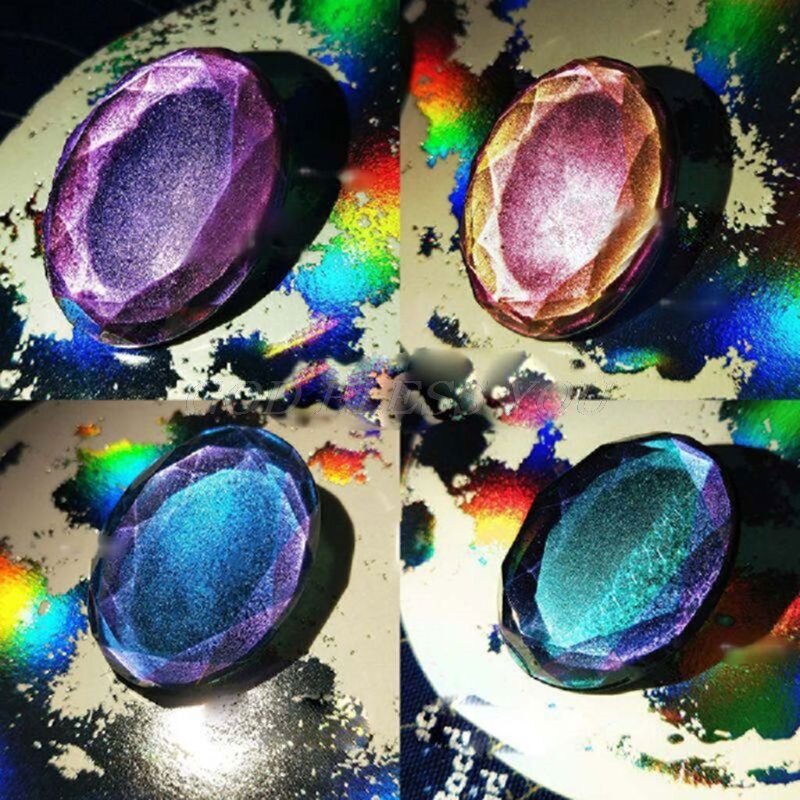Cermin Bunglon Pigmen Pearlescent Epoxy Resin Glitter Magic Berubah Warna Bubuk Resin Pewarna Perhiasan Pembuatan Alat
