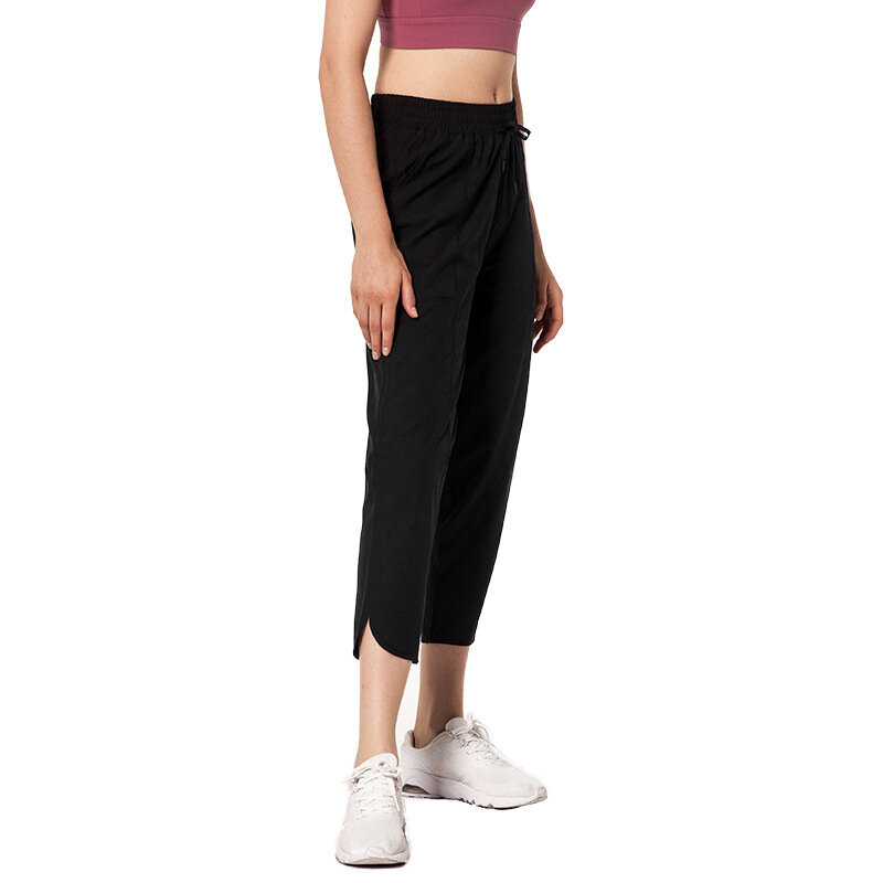 Pantalones de Yoga de verano para mujer, Leggings deportivos elásticos, sueltos y transpirables, ropa deportiva para correr, pantalones de entrenamiento de Color sólido