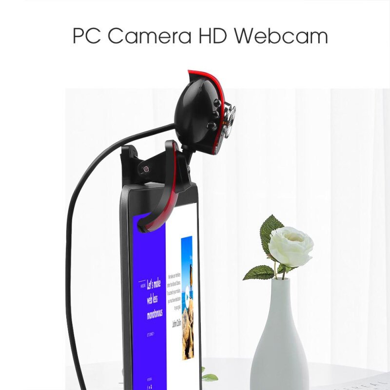 Kamera internetowa 1080P kamera internetowa HD wbudowany mikrofon 360 stopni widzenia kamera internetowa Full Hd USB 2.0 50.0M 480P 6 LED Camara do komputera