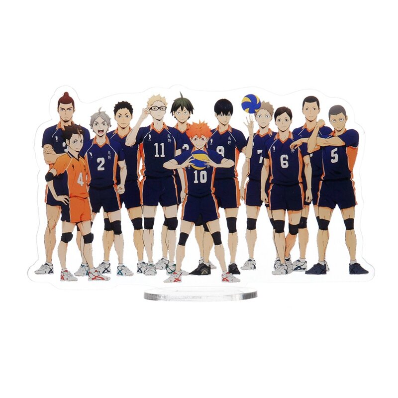 1pcs anime haikyuu! Acrílico suporte de mesa figuras modelos voleibol adolescentes figuras suporte de placa modelo placa decoração presente