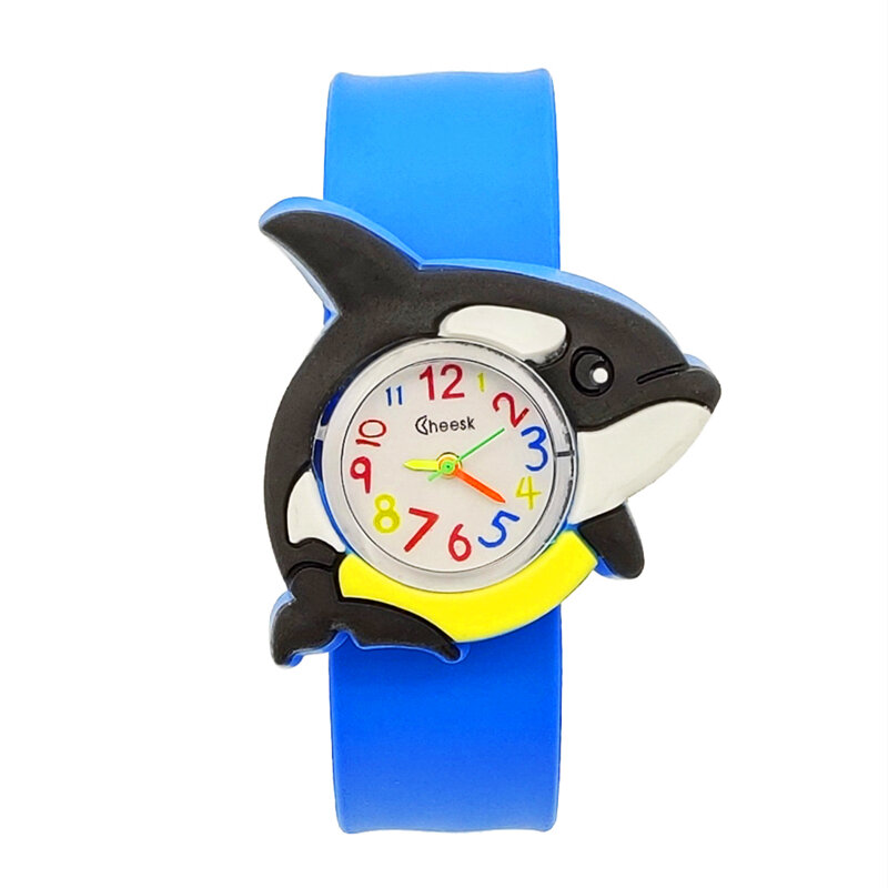漫画海クジラ腕時計子供のおもちゃベビー少年少女のための時計クォーツ時計子の誕生日プレゼントmontreランファン
