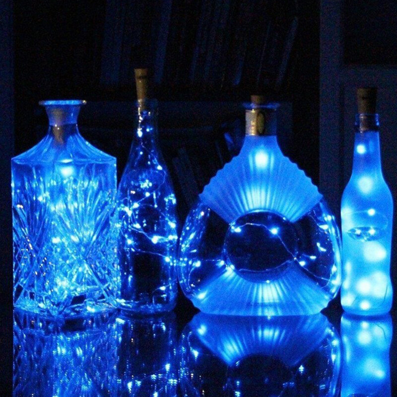 1 قطعة زجاجة نبيذ ضوء مع الفلين LED أضواء سلسلة تعمل بالبطارية بالطاقة الجنية أضواء جارلاند عيد الميلاد حفلة زفاف زخارف للحانات