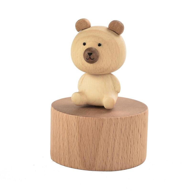 Wooden figurines Music Box animal Shaped Wooden Box Birthday Present Christmas Valentine'S Day Gift
