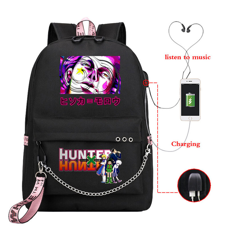 Girls Backpack Bag 2020 Anime Hunter X Hunter School Bag for Teenager Girls Women Anime Manga Kurapika HxH Devil Eye Backpacks