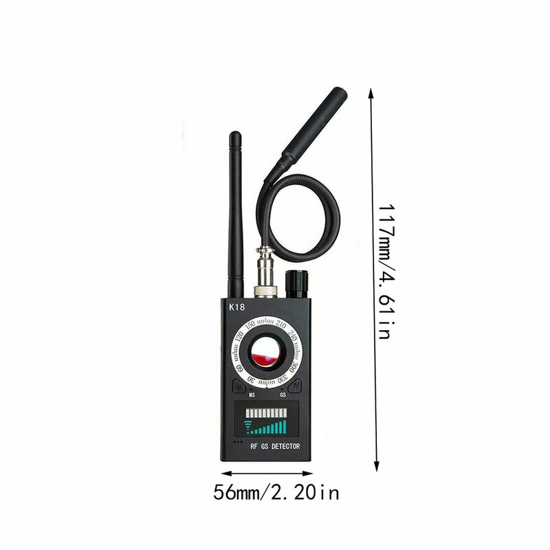 1mhz-6.5ghz k18 multi-função anti-espião detector câmera gsm áudio bug finder gps sinal lente rf rastreador detectar produtos sem fio