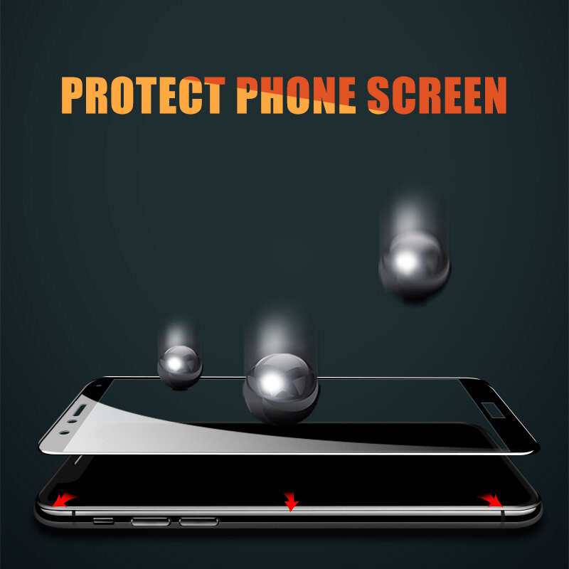 Protector de pantalla de vidrio templado 9D para móvil, película de seguridad para Huawei Honor 9 10 Lite 7A 7C Pro 7X 7S 8X 8A 8S