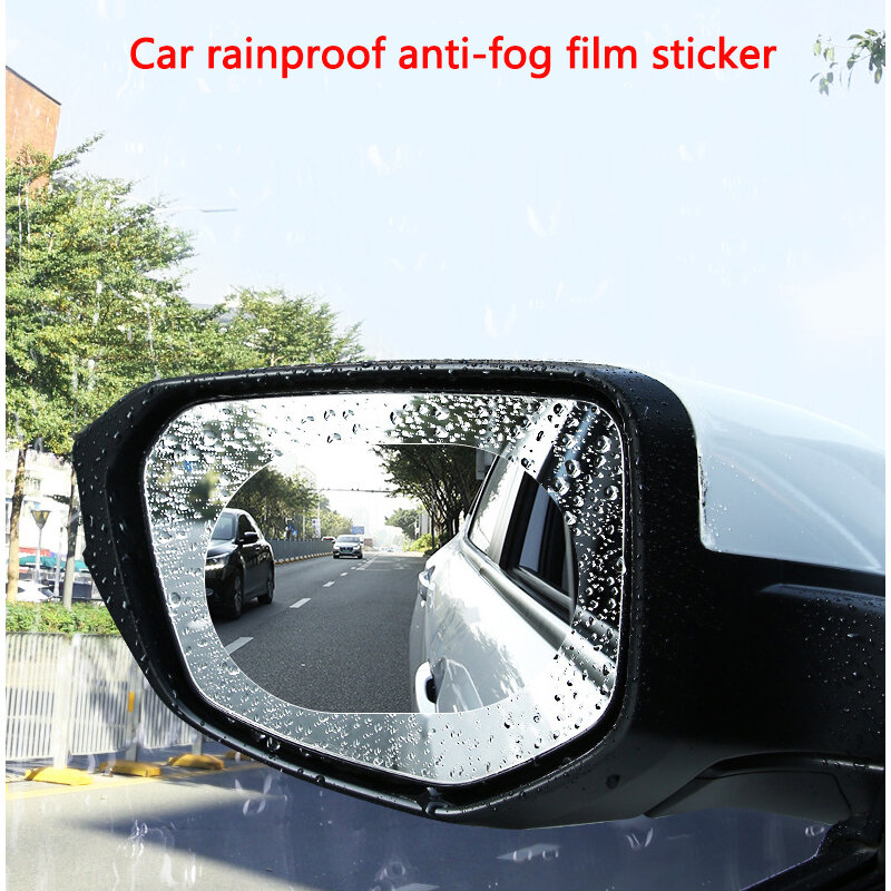 車の窓用保護ミラー,防曇膜,防水,ガラス表面,車のステッカー,2個
