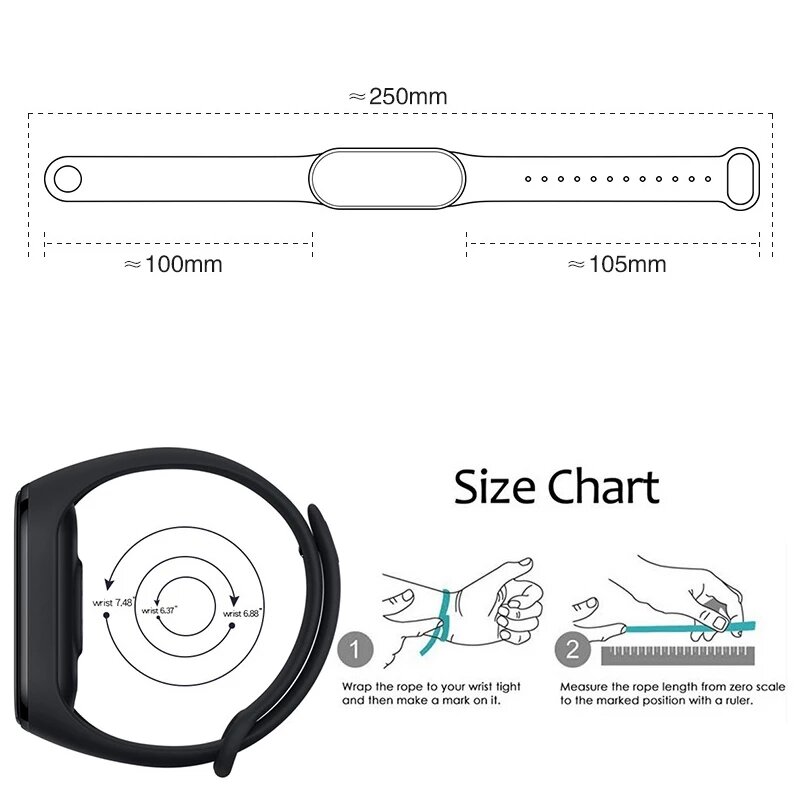 Bracelet connecté Xiaomi Mi Band 3 4, goutte de 4, accessoire