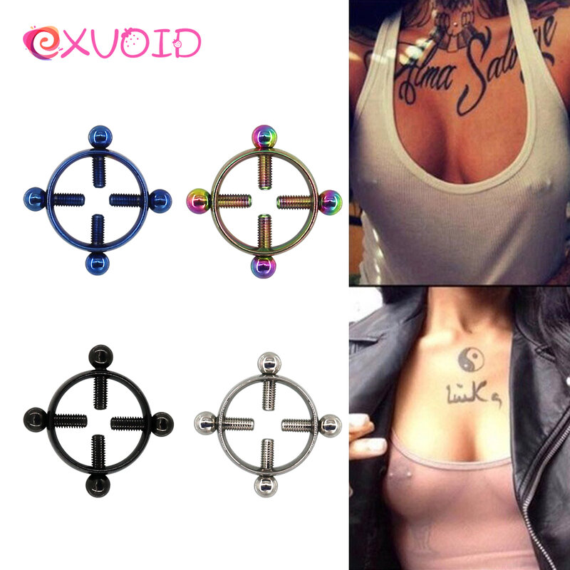EXVOID 1PCS Breast Clamp Slave Restraint Nipple Clip Sex Shop BDSM Non-Piercing Nipple Ring Jewelry Sex Toy For Couples Flirting