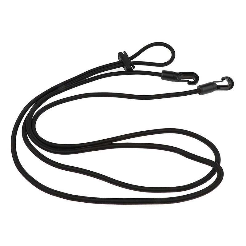 Barella per cavallo nera barella elastica per cavallo Rein corda regolabile con fibbie in plastica forniture per cavalli da 10 piedi