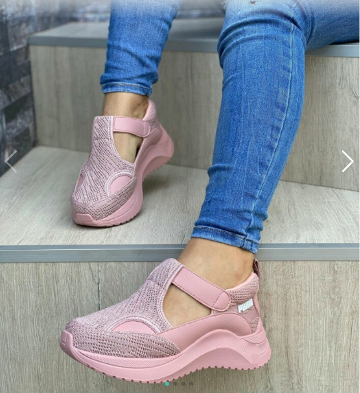 New Autumn Women Platform Sneakers Ladies Brand Shoes Girls Thick Bottom Sneakers Genuine Mesh Sneakers Trainers Flat Shoes