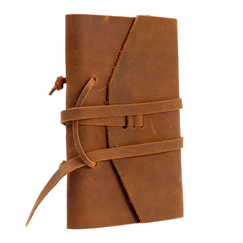 革製ノート日記学校のオフィスの女性の女の子の贈り物のための手作りのバインディングロープスケッチブックを持つ素敵なアンティークジャーナル
