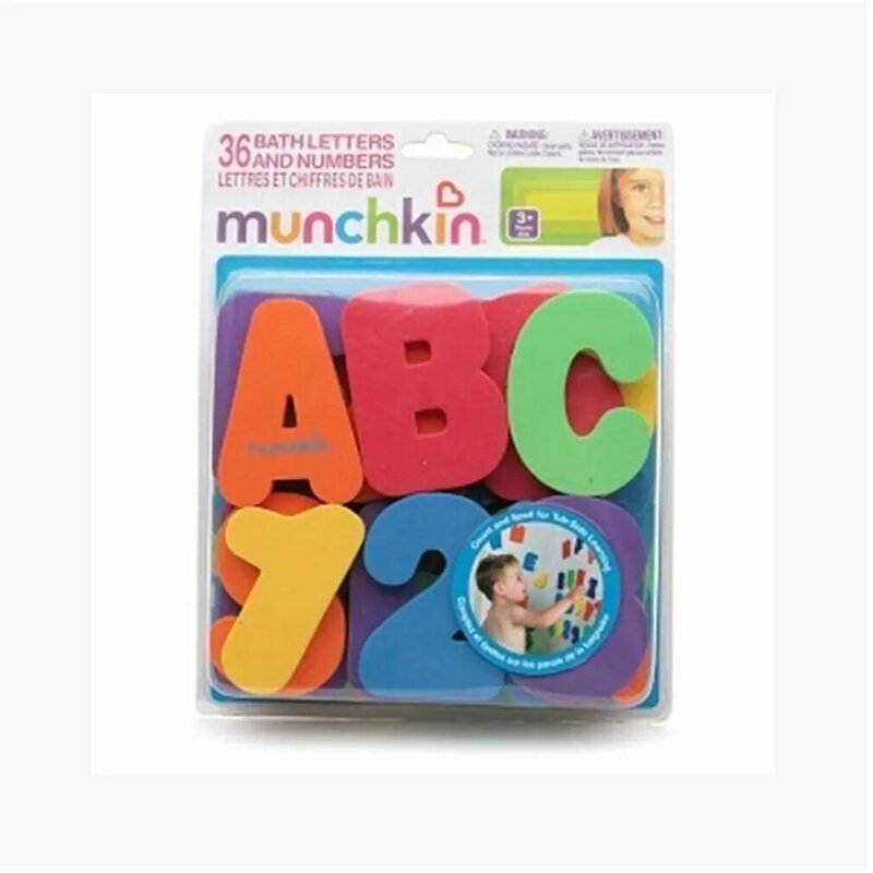 Pegatinas educativas de aprendizaje para bebé, juguete alfanumérico con letras de Eva, ideal para el baño y la ducha, 36 piezas