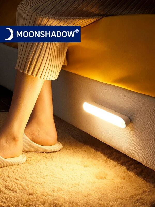 Led de indução luz noturna sensor de movimento gabinete ultra-fino carregamento usb para cozinha leitura guarda-roupa corredor iluminação guarda-roupa