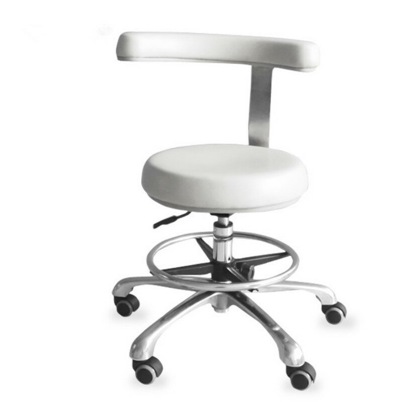 Krzesło dentystyczne chirurgiczne stołek lekarski pielęgniarki z obrotem 360 stopni z podłokietnikiem PU Leather Assistant Dental Dector Chair