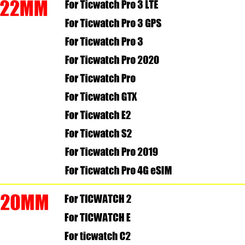 นาฬิกาโลหะสำหรับ Ticwatch 2/E/C2/GTH สแตนเลสสายคล้องคอสำหรับ Ticwatch Pro 3 GPS/LTE 2020 GTX E2 S2 Band