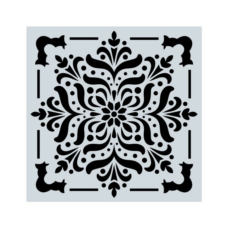 Plantillas de Mandala para decoración del hogar, plantilla de corte con láser, geometría, marco de fotos de pared, pintura de azulejos de madera