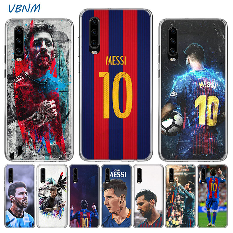 ฟุตบอลดาวหมายเลข10 Messi ซิลิโคนสำหรับ Huawei P40 P30 P20 Mate 30 20 10 P10 Pro + Lite P สมาร์ท Z Plus + 2019 2018ฝาครอบ