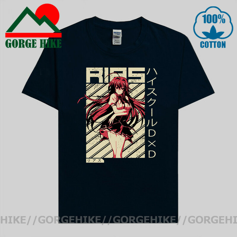 GorgeHike Men t-shirt Rias Gremory High School DxD Anime Shirt man Tshirt Women T Shirt Men Cotton Tees Harajuku tshirt camiseta