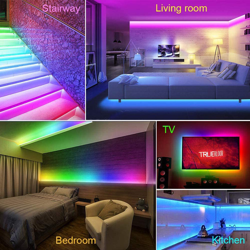 Led Strip Lights RGBIC WS2812B RGB 5050 USB Bluetooth DC5V 1-30M Individually Addressable Flexible Diode For TV Computer Bedroom