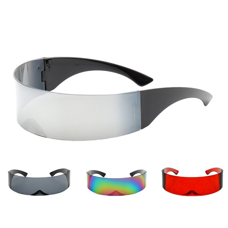 UV保護付きミラーサングラス,大きなバイザー付きメガネ,防風,乗馬,ファッショナブル,個性
