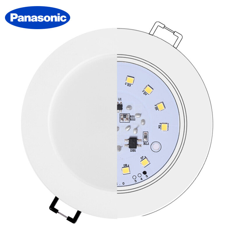 Panasonic LED Downlight 3W 5W 7W wpuszczane okrągłe oświetlenie punktowe LED sypialnia kuchnia kryty LED lampa puchowa