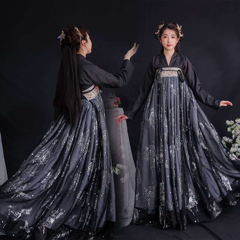 Dames Fairy Cosplay Oude Chinese Tang Pak Folk Jurk Prinses Festival Outfits Zwarte Dans Kostuum Hanfu Pak Vrouwen