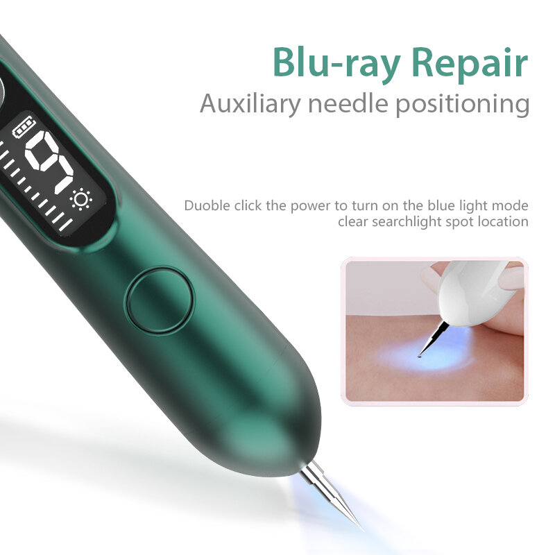 9 Bánh Răng Laser Plasma Bút Da Tag XÓA NỐT RUỒI Tẩy Tàn Nhang Mụn Cóc Hình Xăm Điểm Tối Tẩy Màn Hình LCD Đa Năng Dụng Cụ Làm Đẹp