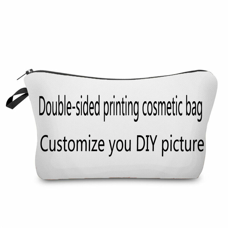À prova dwaterproof água bolsa de maquiagem feminina moda impresso sereia cosméticos organizador saco portátil sacos de armazenamento para mulher pequena bolsa de higiene pessoal