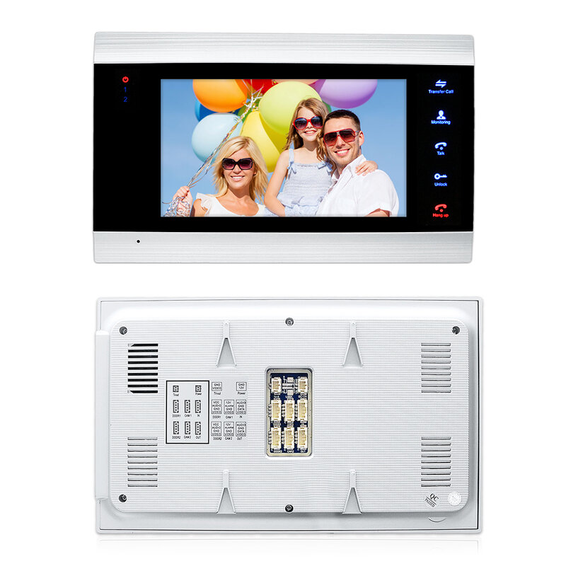 Homefong-جرس باب بشاشة LCD مقاس 7 بوصات ، والتحكم في الوصول إلى الباب ، وجرس باب بالفيديو ، وكاميرا أمان 1200TVL ، والاتصال الداخلي للصور وتسجيل الفيدي...