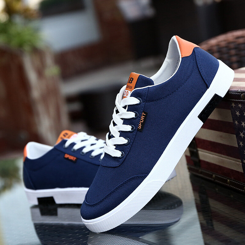 Spring New Men's Shoes Canvas Shoes All-Match Men's Casual Shoes Trend Sports Board Shoes Cloth Shoes Summer Trendy Shoes