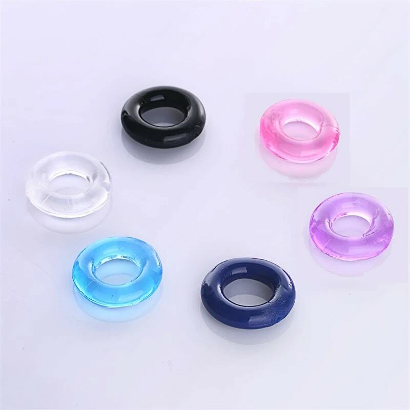 5pcs Sexy Cockring Underwear Men Silicone G String Cock Penis Rings Erection Stretch Transparent Fetish Sex Toys hombre Erotic