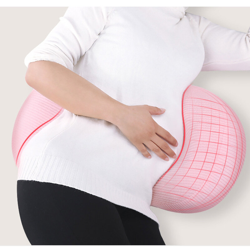 Mulheres grávidas cintura apoio barriga travesseiro lado dormir multifuncional u forma de algodão gravidez conforto almofada ajustável