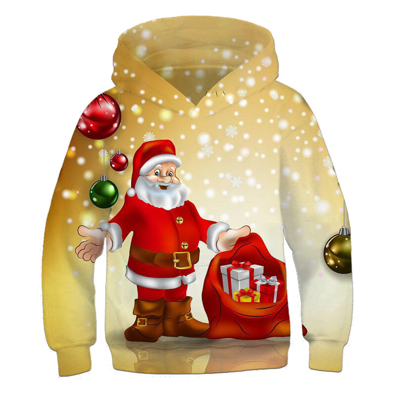 Enfant Hiver Sweat-shirt Noël Pull Bébé Tricoté Manches Longues Garçons Filles Dessin animé Mignon Manteau Outwear 1-2 Ans