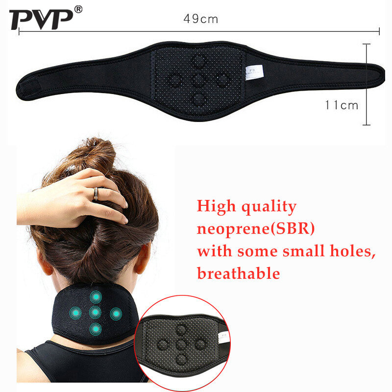 PVP 1Pcs Health Care Neck Support Massager  Tourmaline Self-heating Neck Belt Protection Spontaneous Heating Belt Body Massager