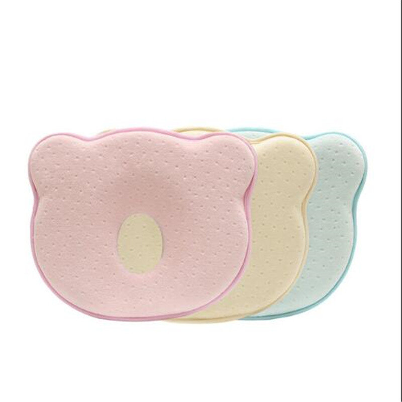 Almohada suave para bebé recién nacido, cojín de espuma viscoelástica para prevenir la cabeza plana, protección posicionadora para dormir