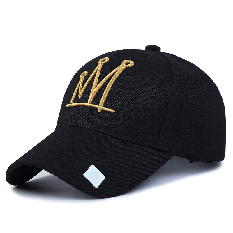 Boné de beisebol bordado chapéu de pai de coroa de ouro unisex boné de beisebol carta sol protetor esportes ao ar livre chapéu casual na moda