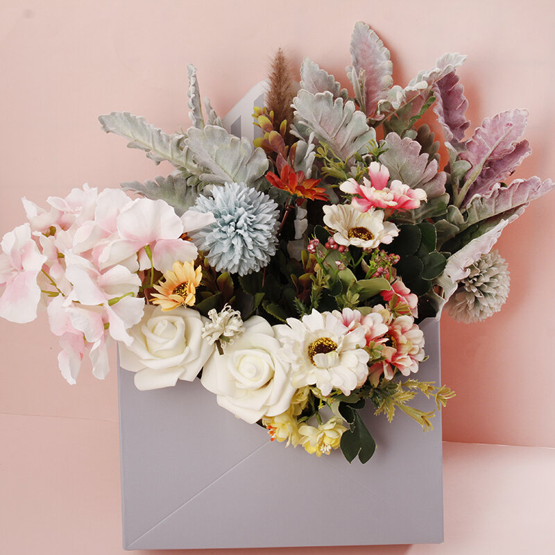 Alta capacidade caixa de envelope abraço caixa de flores rosa bouquet embalagem caixa de presente carta titular embrulho de presente envelope classificação