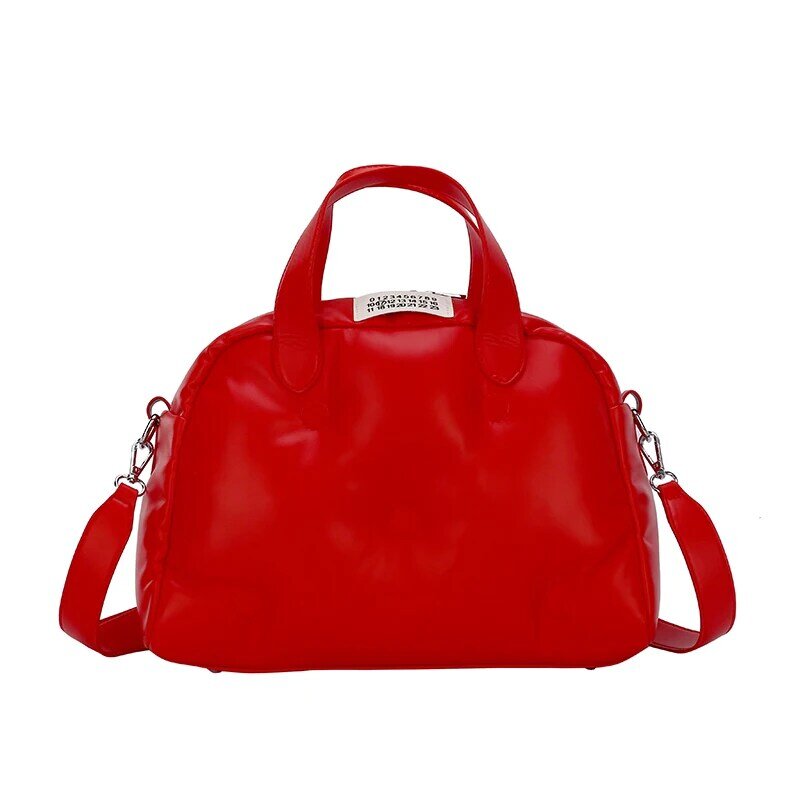 Trendy fashion travel large capacity PU leather lady messenger bag simple padded large lady handbag 2021 winter new style