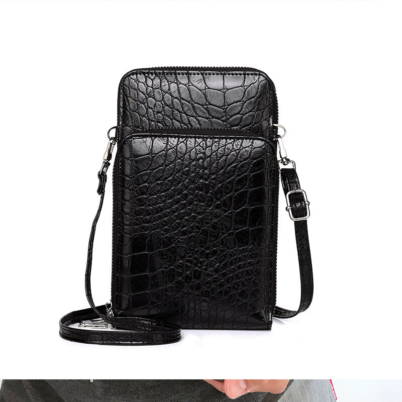 Новая сумка, мужская сумка на молнии с крокодиловым узором, мужская сумка-мессенджер, трендовая сумка-мессенджер, сумка на одно плечо для ин...