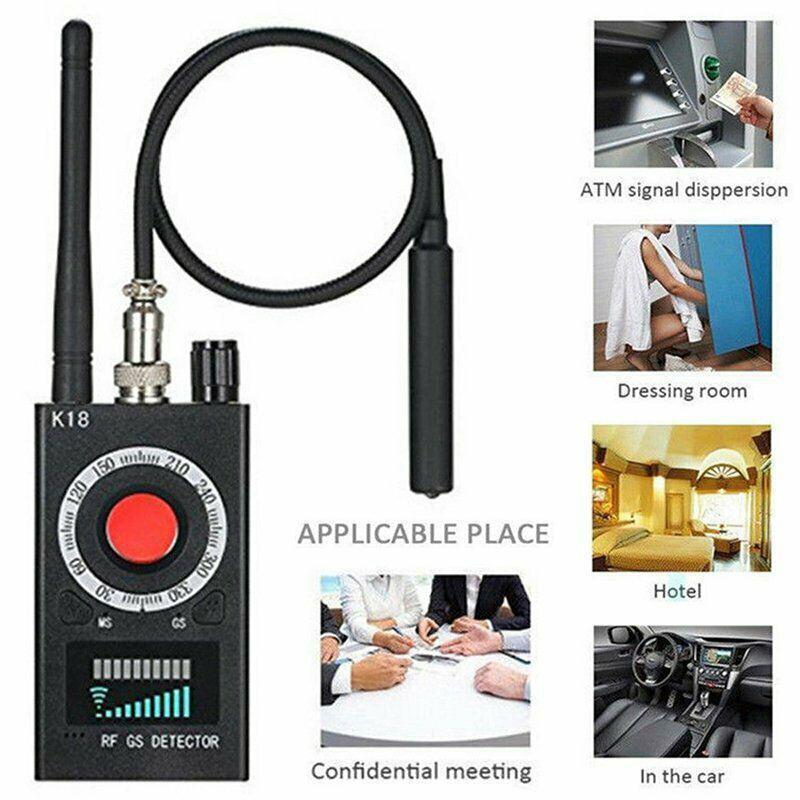 Détecteur multifonction K18 1MHz-6.5GHz, caméra, Bug Audio GSM, GPS, lentille de Signal, traceur RF, détection de produits sans fil