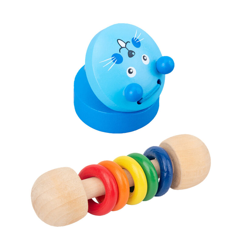 2pcs Wooden Plaything Wooden Castanets Percussion Educational