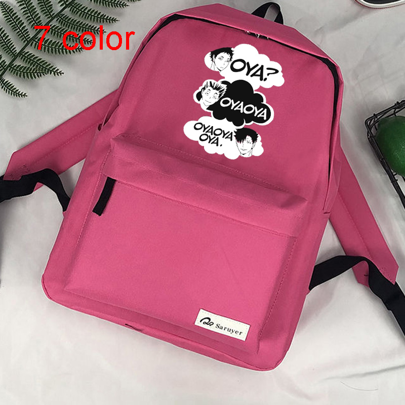 Haikyuu-mochila de diseñador kawaii para mujer, mochila escolar para mujer
