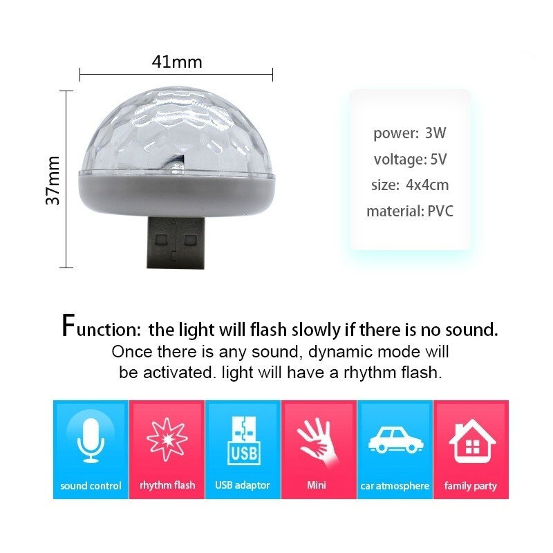 NEW Multi Color USB LED Car Interior Lighting Kit Atmosphere Light Neon Lamps
