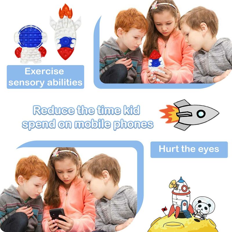 Push Pop burbujas sensorial Fidget Juguetes | Juguetes Fidget | Fidget juguetes conjunto de cosas geniales de Popper alivio de tensión y ansiedad ADHD autismo especial las necesidades de los adultos