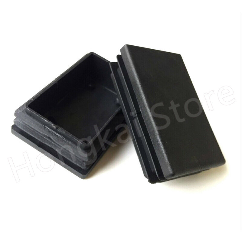 Bouchon de scellage rectangulaire en plastique PE, 10x20mm ~ 60x100mm, bouchon en acier inoxydable pour coussin noir, 5 pièces